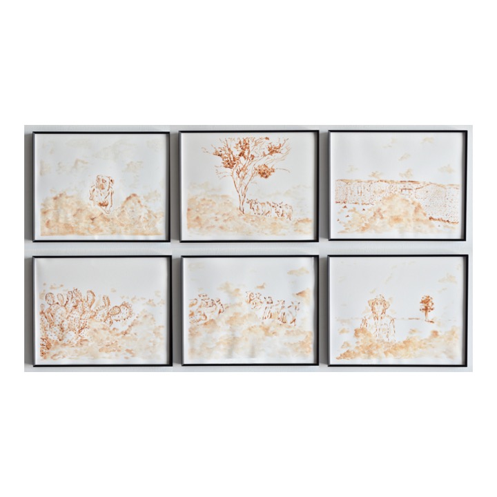 Cuadrado Escenas de una tolvanera en el rancho